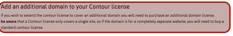 Contour License Info